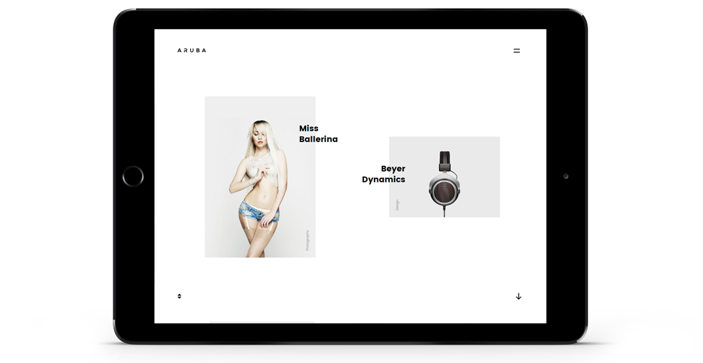 aruba WordPress Theme Responsive Tablet