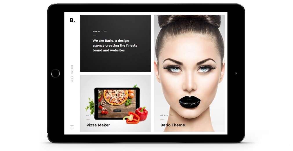 Bario WordPress Theme Responsive Tablet