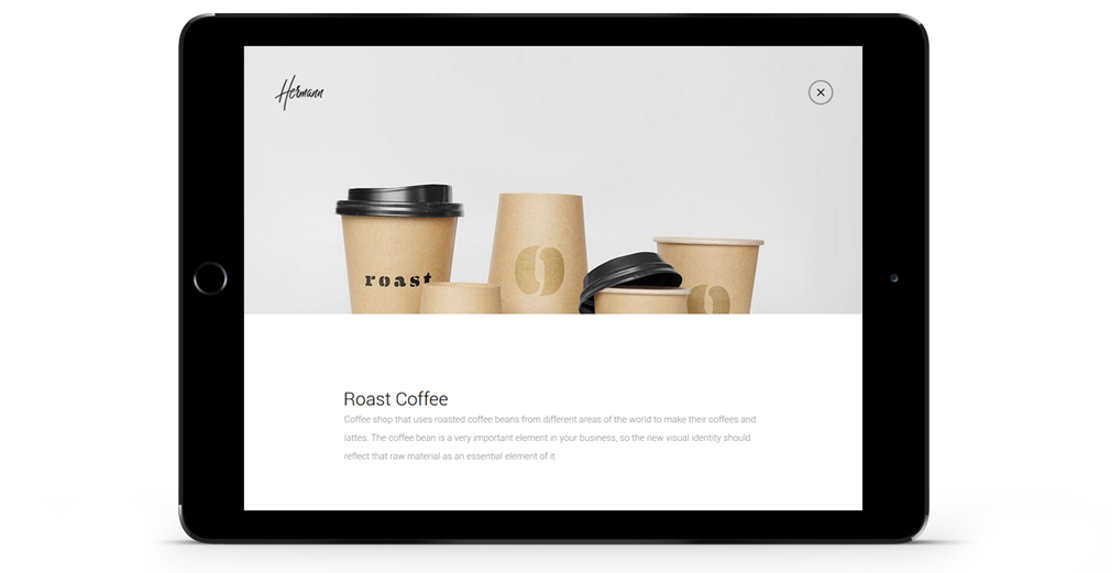 Hermann WordPress Theme Responsive Tablet