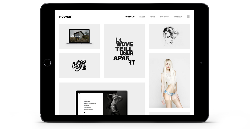 Holver WordPress Theme Responsive Tablet