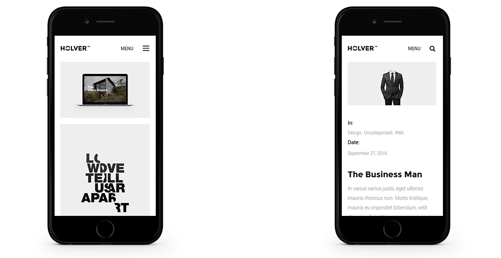 Holver WordPress Theme Responsive Mobile