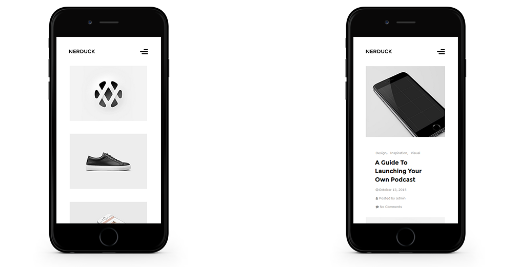 Nerduck WordPress Theme Responsive Mobile