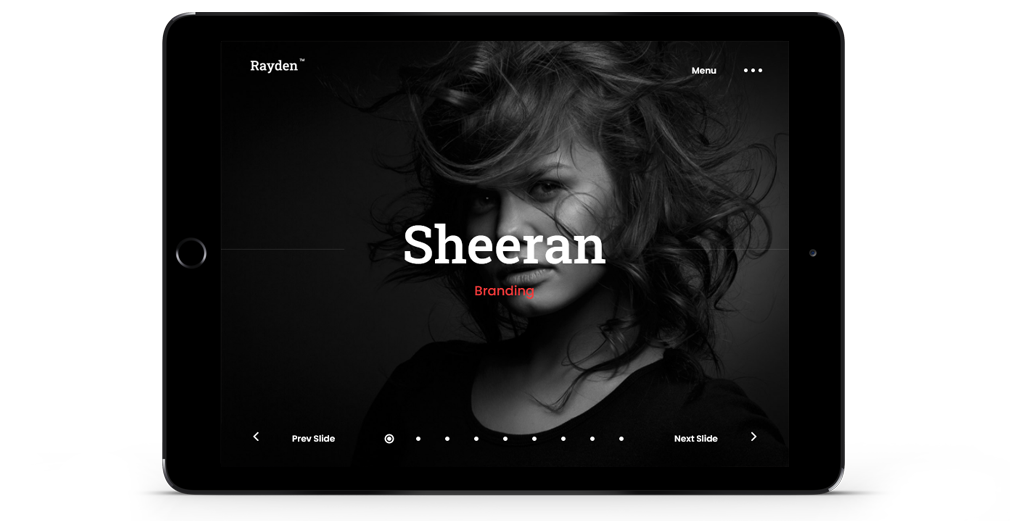 rayden WordPress Theme Responsive Tablet